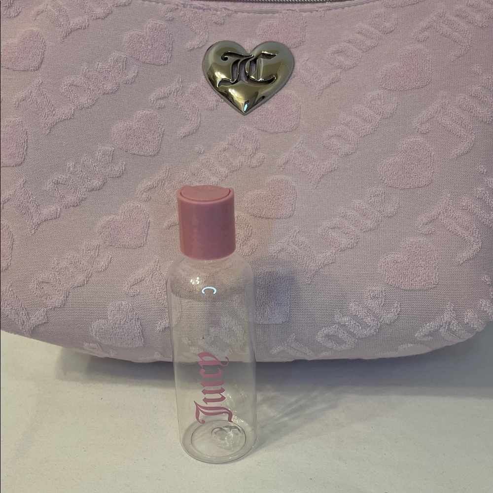 Juicy Couture Light Pink Embossed Cosmetic Bag NWT